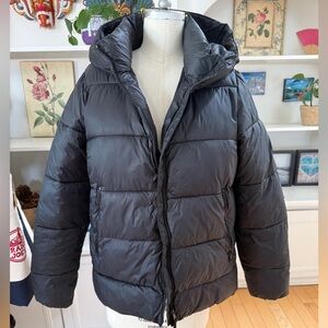 Zara Black Quilted Puffer Jacket